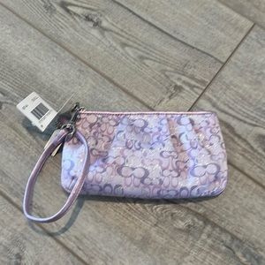 Purple Coach Wristlet